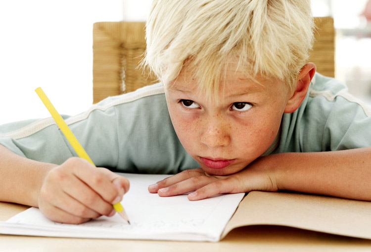 Young Boy Learning --- Image by © Royalty-Free/Corbis