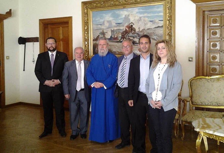 Με τον Χρυσόστομο Β΄, Αρχιεπίσκοπο Νέας Ιουστινιανής και πάσης Κύπρου