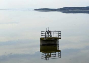 Ο μετρητής δείχνει πως δεν υπάρχουν πολλά περιθώρια για μεγαλύτερη άνοδο στη στάθμη της λίμνης «Κάρλα».